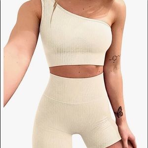 OQQ ribbed workout outfit